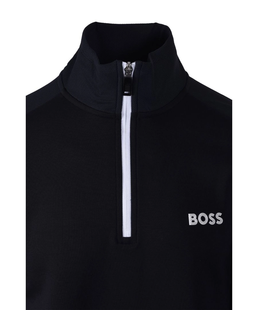 Hugo Boss Mens Sweat 1 Half Zip Dark Blue - Size Medium